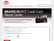 Tablet Screenshot of brandsourcerebate.com